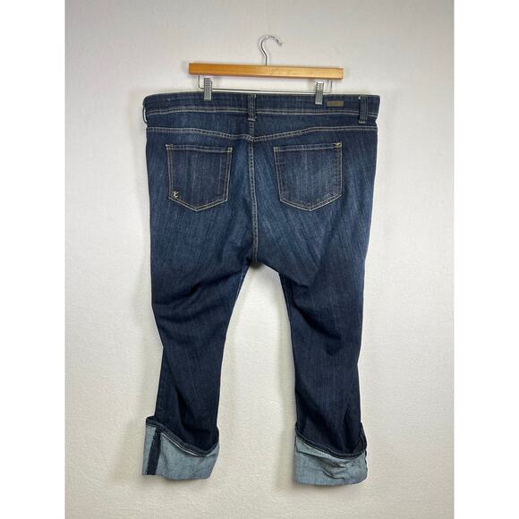 Kut from the Kloth Cameron straight leg cuffed cropped jeans womens size 20W￼ - Picture 6 of 12